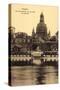 Dresden, Frauenkirche, Elbe, Dampfer Tetschen-null-Stretched Canvas