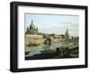 Dresden from Right Bank of Elbe Upstream from Bridge of Augustus, Circa 1750-Bernardo Bellotto-Framed Giclee Print