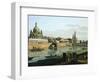 Dresden from Right Bank of Elbe Upstream from Bridge of Augustus, Circa 1750-Bernardo Bellotto-Framed Giclee Print