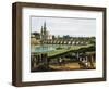 Dresden from Right Bank of Elbe Upstream from Bridge of Augustus, Circa 1750-Bernardo Bellotto-Framed Giclee Print