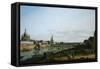 Dresden from Right Bank of Elbe Upstream from Bridge of Augustus, Circa 1750-Bernardo Bellotto-Framed Stretched Canvas