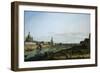 Dresden from Right Bank of Elbe Upstream from Bridge of Augustus, Circa 1750-Bernardo Bellotto-Framed Giclee Print