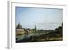 Dresden from Right Bank of Elbe Upstream from Bridge of Augustus, Circa 1750-Bernardo Bellotto-Framed Giclee Print