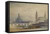 Dresden from the River Elbe, 1853-William Callow-Framed Stretched Canvas