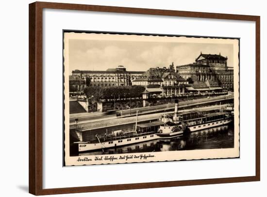 Dresden, Haus Der Hochzeiten, Dampfer Pillnitz-null-Framed Giclee Print