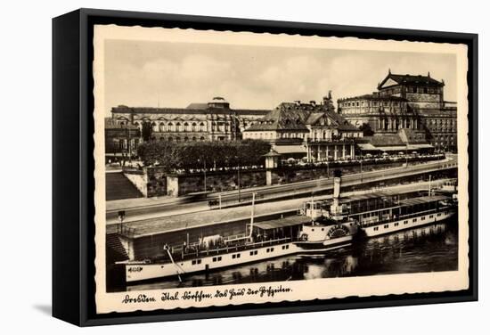 Dresden, Haus Der Hochzeiten, Dampfer Pillnitz-null-Framed Stretched Canvas