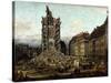 Dresden in ruins after Prussias invasion of Saxony in 1756.-Bernardo Bellotto-Stretched Canvas