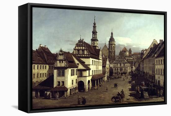 Dresden Market Square-Canaletto-Framed Stretched Canvas