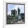 Dresden: Ruins of the Frauenkirche (Church of Our Lady) with a Statue of Martin Luther-null-Framed Photographic Print