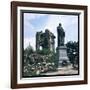 Dresden: Ruins of the Frauenkirche (Church of Our Lady) with a Statue of Martin Luther-null-Framed Photographic Print