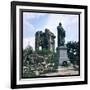 Dresden: Ruins of the Frauenkirche (Church of Our Lady) with a Statue of Martin Luther-null-Framed Photographic Print