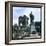 Dresden: Ruins of the Frauenkirche (Church of Our Lady) with a Statue of Martin Luther-null-Framed Photographic Print