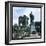 Dresden: Ruins of the Frauenkirche (Church of Our Lady) with a Statue of Martin Luther-null-Framed Photographic Print