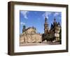 Dresden Schloss and Hofkirche from the Opera, Dresden, Saxony, Germany-Walter Bibikow-Framed Photographic Print