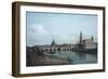 Dresden Seen from the Right Bank of the Elbe, Beneath the Augusts Bridge, 1748-Bernardo Bellotto-Framed Giclee Print