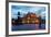 Dresden, Semperoper, King Johann Monument, Blue Hour-Catharina Lux-Framed Photographic Print