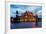 Dresden, Semperoper, King Johann Monument, Blue Hour-Catharina Lux-Framed Photographic Print