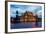 Dresden, Semperoper, King Johann Monument, Blue Hour-Catharina Lux-Framed Photographic Print