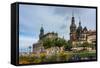 Dresden, Summer, Dresden Cathedral, Castle-Catharina Lux-Framed Stretched Canvas
