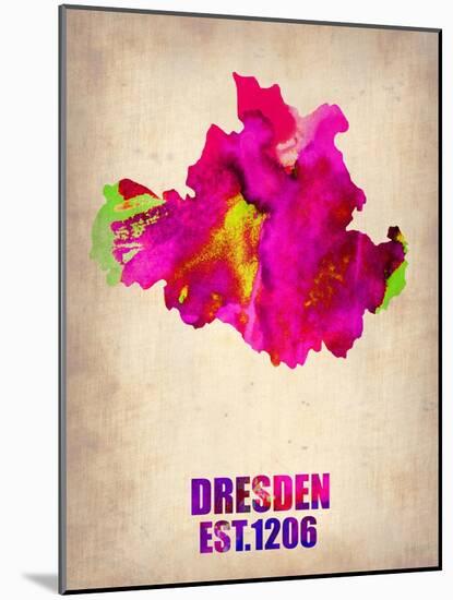 Dresden Watercolor Poster-NaxArt-Mounted Art Print