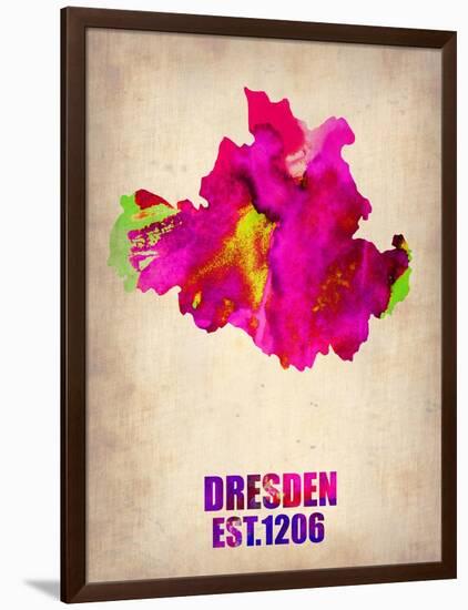 Dresden Watercolor Poster-NaxArt-Framed Art Print