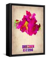 Dresden Watercolor Poster-NaxArt-Framed Stretched Canvas