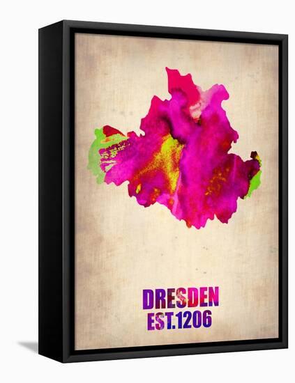 Dresden Watercolor Poster-NaxArt-Framed Stretched Canvas