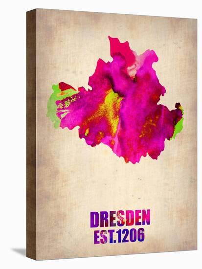 Dresden Watercolor Poster-NaxArt-Stretched Canvas