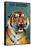 Dresden Zoo Poster With A Tiger-Dresden Zoo-Framed Stretched Canvas