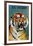 Dresden Zoo Poster With A Tiger-Dresden Zoo-Framed Art Print