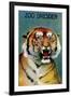 Dresden Zoo Poster With A Tiger-Dresden Zoo-Framed Art Print