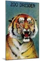 Dresden Zoo Poster With A Tiger-Dresden Zoo-Mounted Art Print