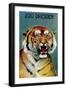 Dresden Zoo Poster With A Tiger-Dresden Zoo-Framed Art Print