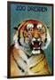 Dresden Zoo Poster With A Tiger-Dresden Zoo-Framed Art Print