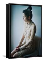 Dress and Pearls-Michalina Wozniak-Framed Stretched Canvas