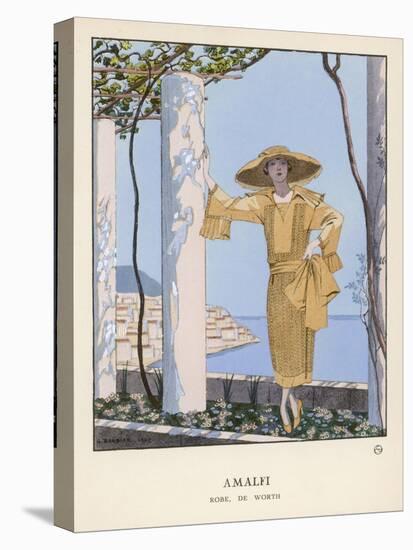 Dress by Worth-Georges Barbier-Stretched Canvas