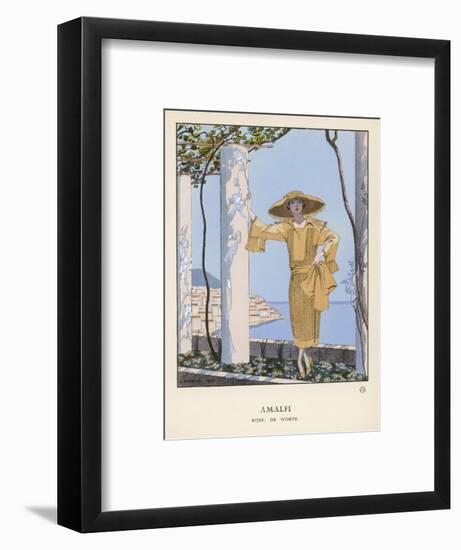 Dress by Worth-Georges Barbier-Framed Art Print