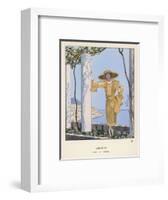 Dress by Worth-Georges Barbier-Framed Art Print