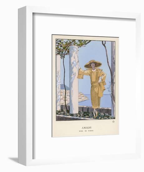 Dress by Worth-Georges Barbier-Framed Art Print