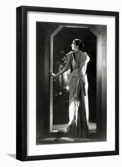 Dress Designed by Madeleine Vionnet (1876-1975) (B/W Photo)-Reutlinger Studio-Framed Giclee Print