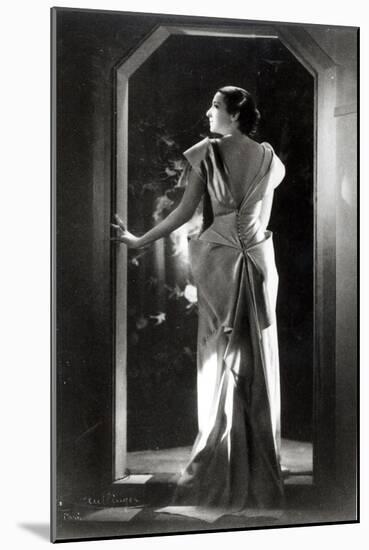 Dress Designed by Madeleine Vionnet (1876-1975) (B/W Photo)-Reutlinger Studio-Mounted Giclee Print