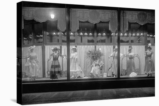 Dress Display in a Store Window-null-Stretched Canvas