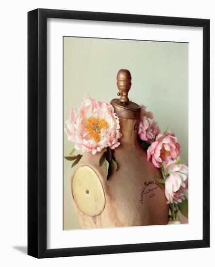 Dress Form and Peonies 1-null-Framed Art Print