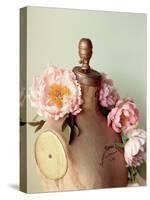 Dress Form and Peonies 1-null-Stretched Canvas