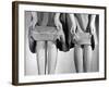 Dress Hemlines Displayed to Show Shorter Hem an Effort to Conserve Fabric During WWII-Nina Leen-Framed Photographic Print