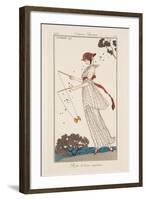 Dress in Printed Linen, Illustration from 'Journal des Dames et des Modes', 1913-Georges Barbier-Framed Giclee Print