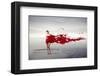 Dress Melting In Red Paint-null-Framed Art Print