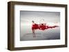 Dress Melting In Red Paint-null-Framed Art Print