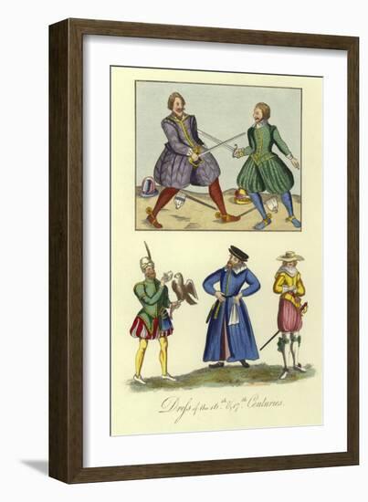 Dress of the 16th and 17th Centuries-null-Framed Giclee Print