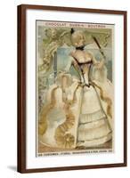 Dress with Large Panniers, 1715-null-Framed Giclee Print